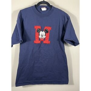 Vintage 90s Mickey Inc Short Sleeve Shirt Small/Medium USA Made Mickey Mouse (N)